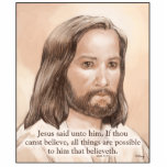 Sepia Jesus Art Bible Quote - Mark 9:23 Photo Cutouts