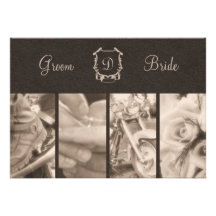 Sepia Photography Biker Wedding Invitation