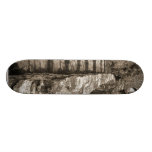 Sepia Picture Of Steps In Spis Castle In Slovakia Skate Deck