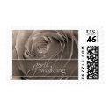 Sepia Rose-April Wedding Postage postage by twoheartsshoppe Sepia Rose-April Wedding Postage postage