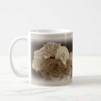 Sepia Rose Bouquet Mugs
