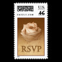 Sepia Rose Drawing RSVP Stamp Large