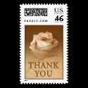 Sepia Rose Drawing "Thank You" Stamp Large