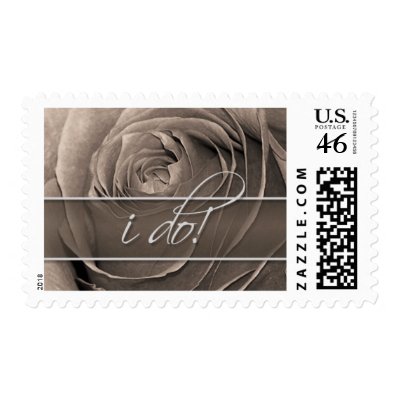 Sepia Rose-I Do! Wedding Postage