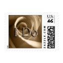 Sepia Rose I Do Wedding Postage Stamp