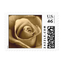 Sepia Rose Postage Stamps