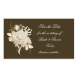 Sepia Rose Save the Date Business Card Template