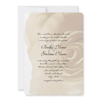 Sepia Rose Wedding Invitation invitation
