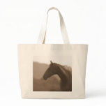 Sepia Silhouette Beach Tote bags