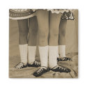 Sepia Soft Shoes Square Magnet by darkimagestudios Sepia Soft Shoes Square Magnet