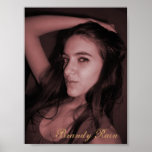 Sepia Tone Brandy Rain Poster