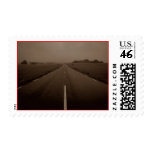 Sepia Vintage Eerie Empty Highway Roadtrip Stamps