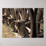 Sepia Wagon Wheels posters
