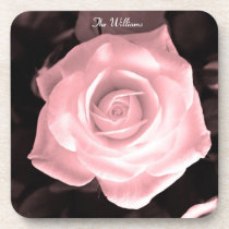 Sepia White Rose Flower Coasters cork coasters