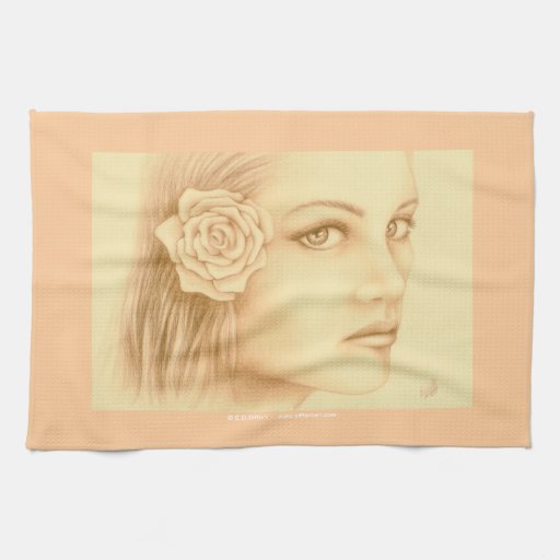 Sepia Woman Hand Towel