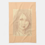 Sepia Woman II Towels