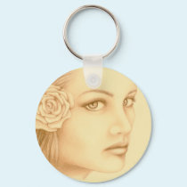 Sepia Woman keychain
