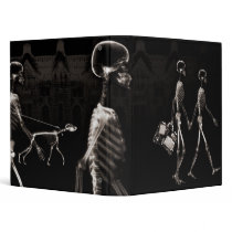 Sepia X-Ray Skeletons Midnight Stroll Binder