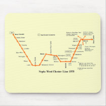 Septa West Chester Line Map 1979 Mouse Pad