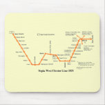Septa West Chester Line Map 1979 mousepads