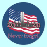 September 11 10 Year Anniversary Tshirt stickers