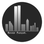 September 11 Never Forget Products Round Sticker