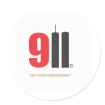 September 11 Twin Towers Love NY Sticker