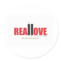 September 11 Twin Towers Real Love Round Stickers