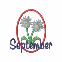September - Aster embroidered shirts by ZazzleEmbroidery September - Aster embroidered shirts