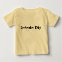 September Baby t-shirts