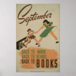 September - back to work - back to school posters