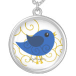 September Birthstone Bird Necklace