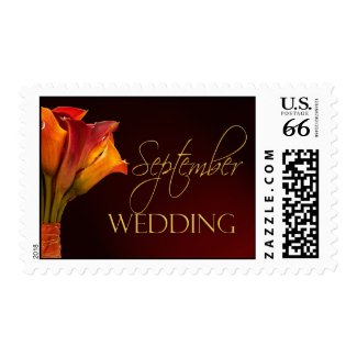 September Calla Lily Wedding Postage