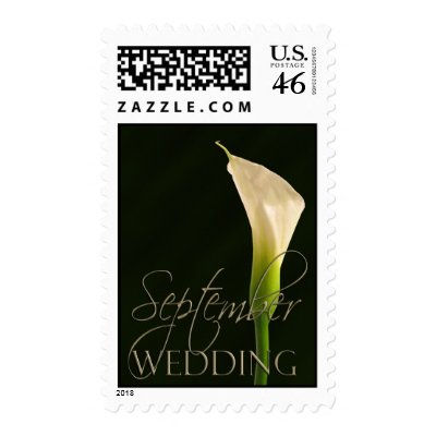 September Calla Lily Wedding Stamp - Customized