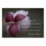 September Charm Wedding Charity Favor Card Business Card