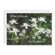 September Clematis Bat Mitzvah Invitation