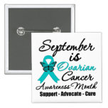 September is Ovarian Cancer Awareness Month buttons