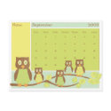 September Owl postcards