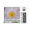 September Purple Flower Wedding Postage stamp