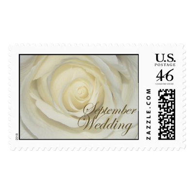 September simply cream wedding rose stamp