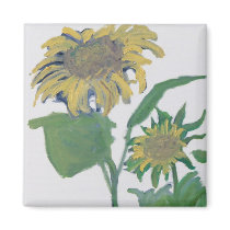 "September Sunflowers" magnets by susanpaynetrutna "September Sunflowers" magnets