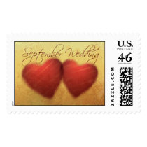 September Wedding Hearts postage by aslentz September Wedding Hearts postage