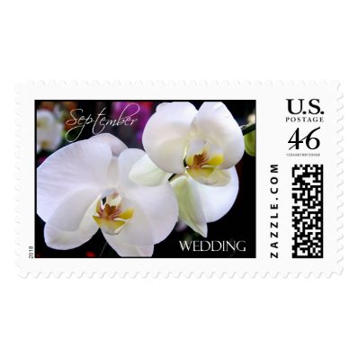 September wedding orchid stamp