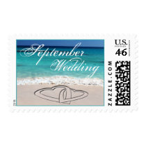 Septmber Sweethearts Tropical Wedding Postage postage