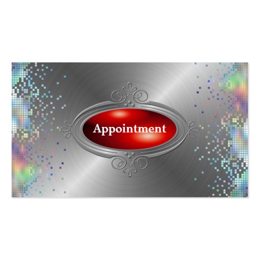 Sequin Elegant Appointment  Template Business Card (front side)