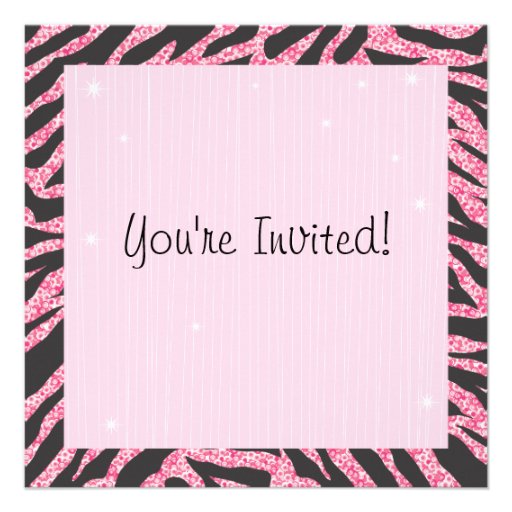Sequin Glittering Ice Skating Party Invitations