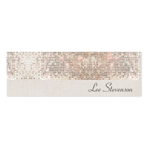 Sequins and Soft Linen Look No.2 Business Card Template (front side)