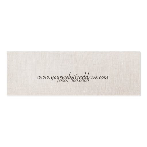 Sequins and Soft Linen Look No.2 Business Card Template (back side)