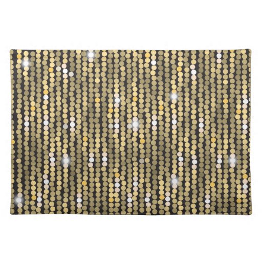 Sequins Gold Placemat Cloth Place Mat Zazzle
