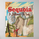 Sequoia vintage Travel Poster.